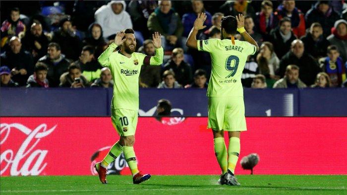 Messi Cetak Hat-trick, Barcelona Gunduli Levente