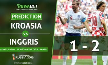 Prediksi Kroasia vs Inggris 12 Juli 2018