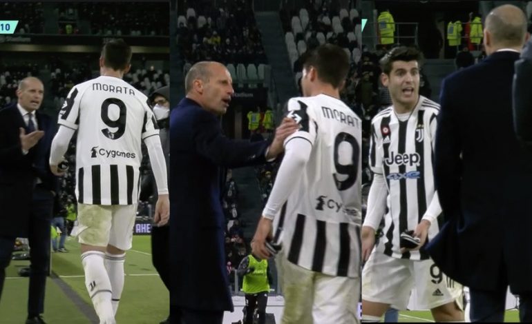 Allegri Bertengkar Dengan Morata Saat Juventus Kontra Genoa
